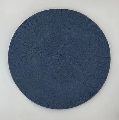 NUEVO CON ETIQUETAS LIMÓN Algodón Tejido 11 pulgadas BOINA SOMBRERO AZUL • TODA TEMPORADA Foto 1 de 2