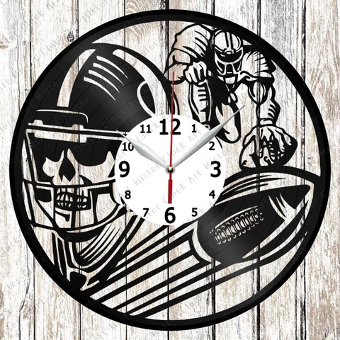American Football Vinyl Wall Clock Made Of Vinyl Record Fan Art Handmade 1405 Cover