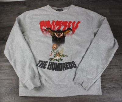 Moletom masculino raro Diamond Supply Grizzly Griptape x Hundreds Collab tamanho pequeno - Imagem 1 de 4