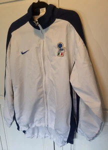 Nike Italy Training Track Jacket Vintage Player Issue 1997/98 White Medium - Picture 1 of 19