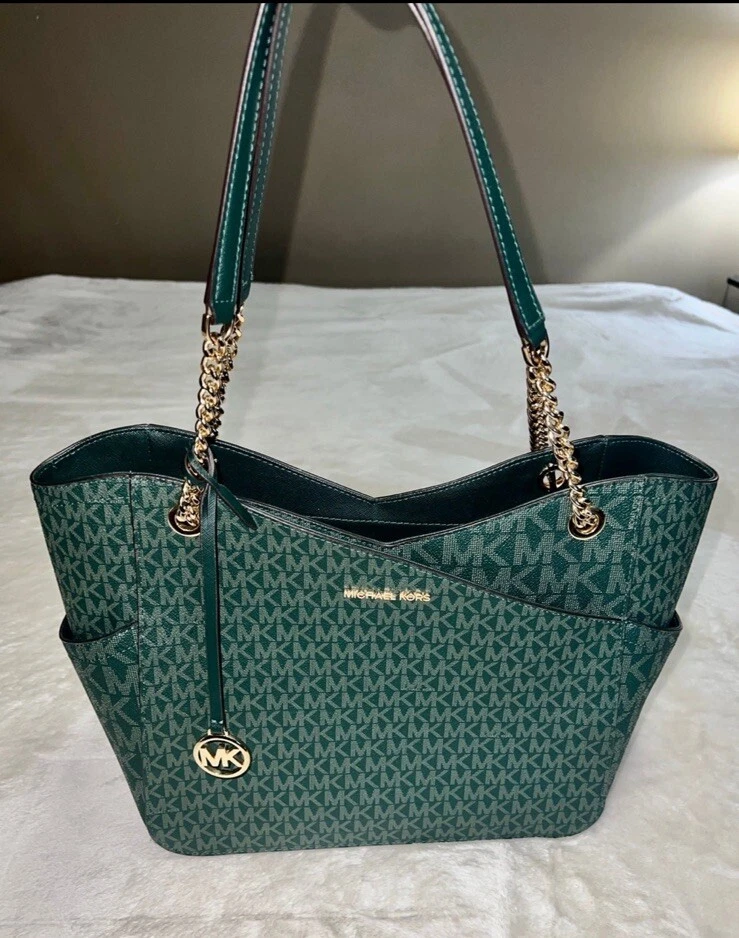 Bolso de hombro Michael Kors Jet Set grande con logotipo MK Foto 1 de 4