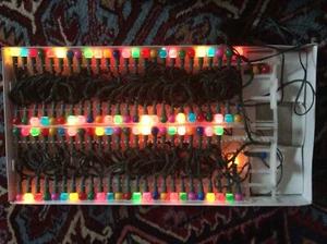 Serie 100 Luci luminarie Natale interno esterno anni 80 vintage NUOVE retrò  - Foto 1 di 11