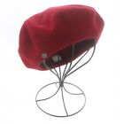 Laulhere Beret Hat Felt Wool Red /Si41 Women