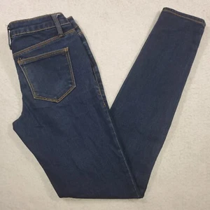 Pantalones de mezclilla ajustados elásticos talla 3 sin límites sin límites para mujer lavado oscuro - Imagen 1 de 8