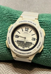 Casio Resistente Iluminador Solar Blanco Reloj Deportivo Digital, Resistente al Agua LCF-30 - Imagen 1 de 5