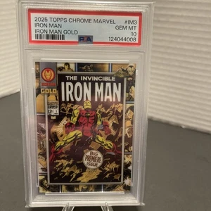 2025 Topps Chrome Marvel Iron Man #IM3 Iron Man Gold - Picture 1 of 2