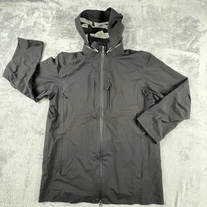 Lululemon Jacket Mens Large Black Hooded Waterproof Zip Off Hood Parka Coat - Picture 1 of 20