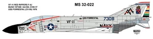 CAM DECALS (AKA) MILSPEC, MS 32-022, 1/32 SCALE, F-4J, VF-11 RED RIPPERS - Bild 1 von 7