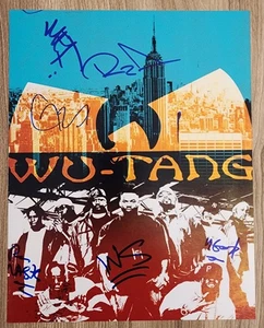 Wu-Tang Clan Signed 11x14 Photo RZA GZA (6 Autographs) Hip Hop LEGENDS RAD - Picture 1 of 1