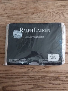 Vintage Ralph Lauren unregelmäßiges komplettes flaches Blatt neu versiegelt Biskuit T350 hergestellt in den USA - Bild 1 von 4