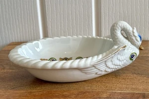 Vintage Orient Express Japan Elizabeth Arden Swan Soap Trinket Dish / Bowl 6.5” - Picture 1 of 20