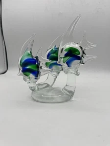 Art Glass Murano Style Angel Fish  - Picture 1 of 16
