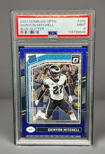 2024 Donruss Optic Quinyon Mitchell Blue Glitter Prizm Rated Rookie No 282 PSA 9 - Picture 1 of 3