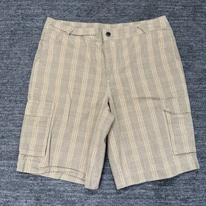 Patagonian All Wear Cargo Shorts Men 36 Plaid Organic Cotton Hike Surf Skater - Picture 1 of 10