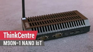 Lenovo ThinkCentre M90n-1 Nano Celeron 4205U 1.8GHz 4GB 128GB SSD WiFi W/Adapter - Picture 1 of 4