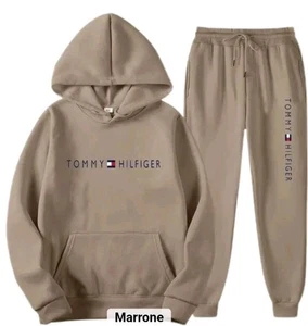 Tommy Hilfiger Felpa Unisex Marrone Taglia M - Imagen 1 de 1