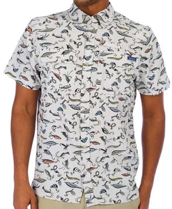 Xcaster Angelshirt Herren Größe M Fischhaken All Over Print belüftet Kurzarm - Bild 1 von 11