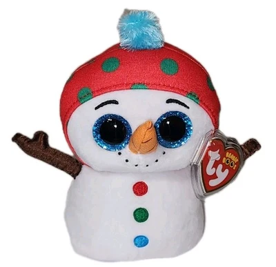 Ty Beanie Boos 2025 DAVE the Christmas Holiday Snowman 6" NEW Stuffed Animal Toy - Image 1 of 4