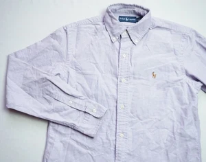 Ralph Lauren Oxford Button Shirt mens Long Sleeve top size S Small Flesh Pony - Picture 1 of 9