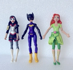 "Lote de 3 figuras de acción DC Super Hero Girls KATANA BATGIRL HIEDRA VENENOSA 6""" - Imagen 1 de 11