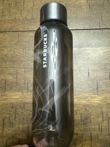 Vaso botella de agua de vidrio Starbucks 20 oz gris ahumado onda de mármol 2022 usado en excelente estado N8 - Imagen 1 de 5
