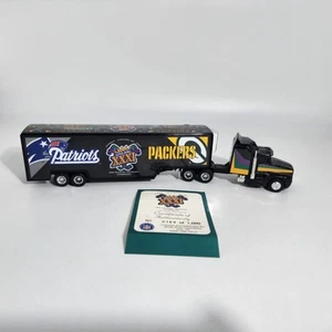 Super Bowl XXXI Patriots Packers Diecast Tractor Trailer Semi Transporter Limite - Bild 1 von 12