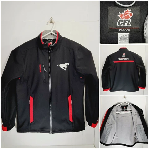 Reebok Calgary Stampeders Mens Large Authentic Sideline Softshell Jacket CFL Cover