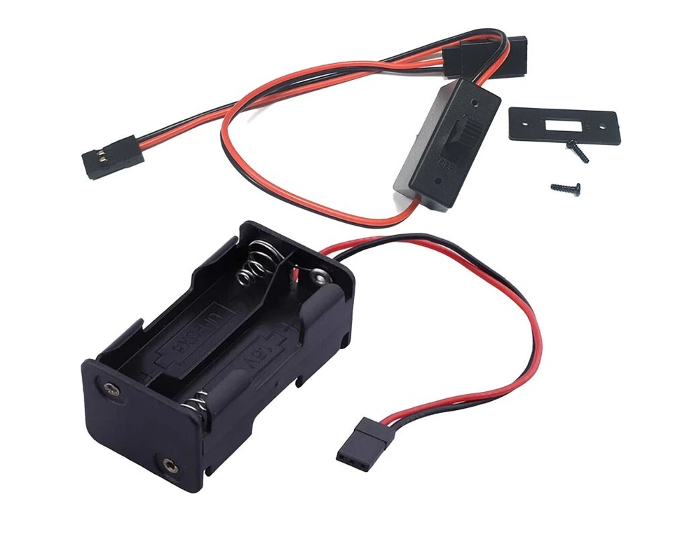 Receiver Battery Pack Case Box Holder 4 x AA RC Compatible JR + Switch Hot - Image 1 of 1