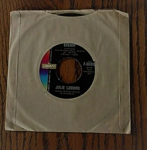 VINTAGE LIBERTY RECORD JULIE LONDON ''SEND FOR ME/EVENIN'' #F-55300 45 RPM - Imagen 1 de 4