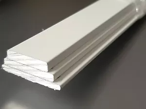 Alu Aluminium Flach Flachstange Weiß Matt RAL 9016 PULVERBESCHICHTET - Bild 1 von 8