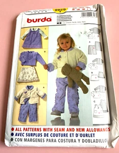 Burda 9829 Infant Separates Sewing Pattern Size 9m-3 Years New Uncut 6 Items - Picture 1 of 5