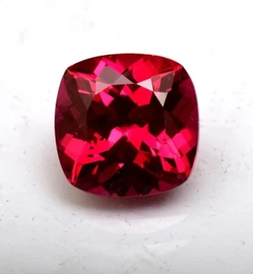 Certified Flawless 9.65 Ct+ Natural Burma Red Ruby Cushion Cut Loose Gemstone - Picture 1 of 5