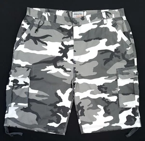 Pantalones cortos cargo Ablanche para hombre talla 44 camuflados negros dobladillos ajustados en muy buena condición - Imagen 1 de 11