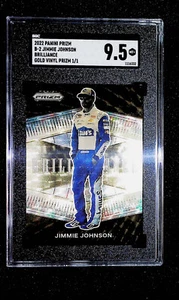 Jimmie Johnson 2022 Prizm Brilliance Gold Vinyl 1/1 SGC 9.5 - Picture 1 of 2