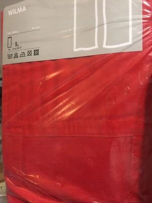 Новый Ikea Wilma полу чистый вкладка верхний красный шторы панели 1 пара 57 x 118 - Изображение 1 из 4