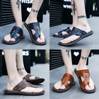 Men's Sandals Faux Leather Summer Leisure Slippers Flip-Flops  Footwear Sandals
