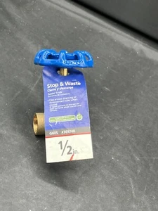 American Valve G60S 1/2" Messing Absperr- und Ablaufventil Inline - Bild 1 von 3
