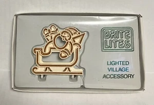 Department 56 Brite Lites Lighted Village Accessory Santa and Sleigh Battery Op - Foto 1 di 8