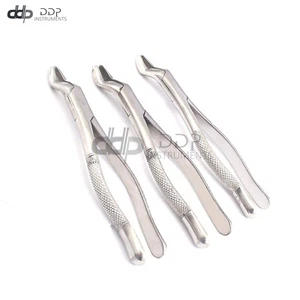3 Pieces EXTRACTING FORCEPS # 53L DENTAL SURGICAL INSTRUMENTS - Picture 1 of 5