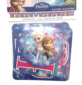 2 banner de cumpleaños congelado de Disney 6 pies - Imagen 1 de 2