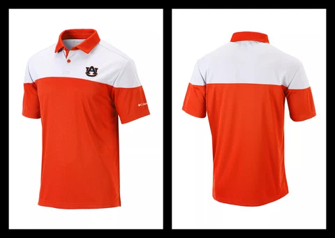 Columbia ~ Auburn Tigers Men's Best Ball Golf Collegiate Polo Shirt $60 NWT Cover
