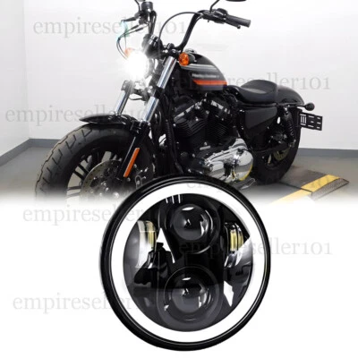 Faro LED RGB Halo DRL de 5,75" para Harley Sportster XL883 48 XL1200XS Especial Foto 1 de 4