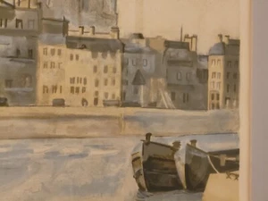 Vintage Signed Numbered Roger Forissier Lithograph Notre Dame Pairs Framed 1971 - Picture 1 of 7