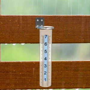 Rain Gauge Easy to Install Professional 7" Capacity for Farm Courtyard Fence - Picture 1 of 7