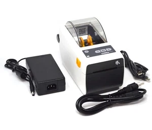 Zebra ZD410 Direct Thermal Barcode Label Receipt Printer USB Bluetooth White - Picture 1 of 9
