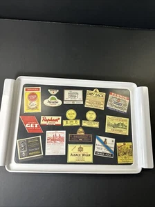 VTG Liquor Melamine Cocktail Bar Serving Tray Retro Barware Dry Sack Pernod Brut - Picture 1 of 7