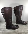 Frye #76844 Phillip Riding Knee High Brown Leather Pull On Womens Boots Size 8.5