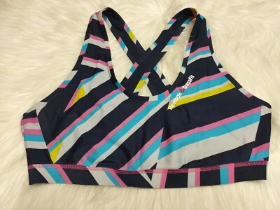 Sujetador deportivo Reebok para mujer talla M CrossFit espalda deportiva negro rosa azul Foto 1 de 4