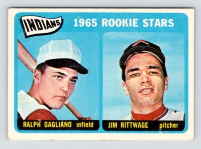 1965 Topps Card, #501 Ralph Gagliano & Jim Rittwage, Indians Rookie Stars - Image 1 of 3