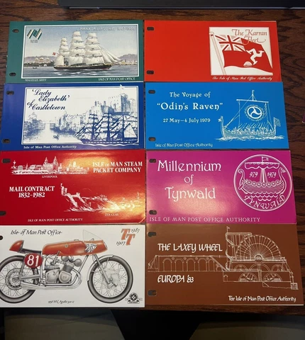 Massive Lot of 140 Isle of Man Presentation Packs 1970s-80s MNH OG Cover